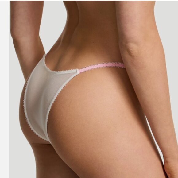 Dream Angels Fabulous by VS Unlined Pink Peony Embroidery Full-Cup Bra 38DD Set - Picture 5 of 15